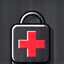 Emergency kit icon with medical cross